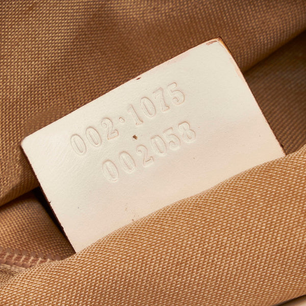 グッチ GGキャンバス ハンドバッグ 002 1075 アイボリー ホワイト キャンバス レザー レディース GUCCI 【中古】