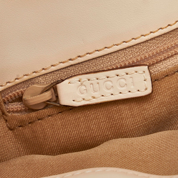 グッチ GGキャンバス ハンドバッグ 002 1075 アイボリー ホワイト キャンバス レザー レディース GUCCI 【中古】