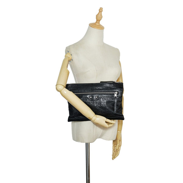 バレンシアガ クラッチバッグ セカンドバッグ 273022 ブラック レザー レディース BALENCIAGA 【中古】