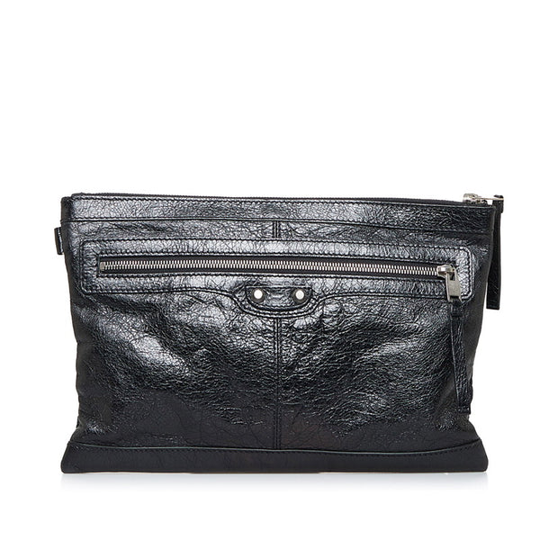 バレンシアガ クラッチバッグ セカンドバッグ 273022 ブラック レザー レディース BALENCIAGA 【中古】