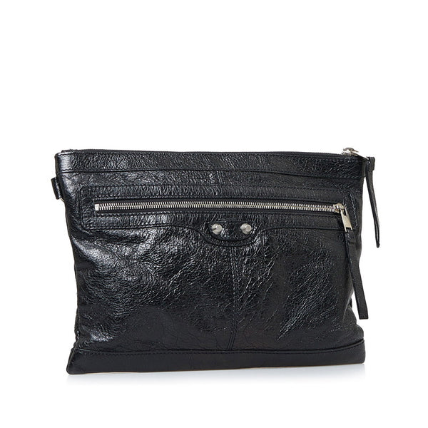 バレンシアガ クラッチバッグ セカンドバッグ 273022 ブラック レザー レディース BALENCIAGA 【中古】
