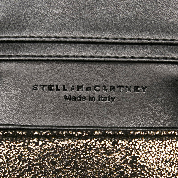 ステラマッカートニー ファラベラ 三つ折り財布 メタリックブラック ポリエステル レディース Stella McCartney 【中古】