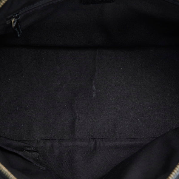 グッチ GGキャンバス プリンシー シェリーライン ハンドバッグ 161720 ブラック キャンバス レザー レディース GUCCI 【中古】