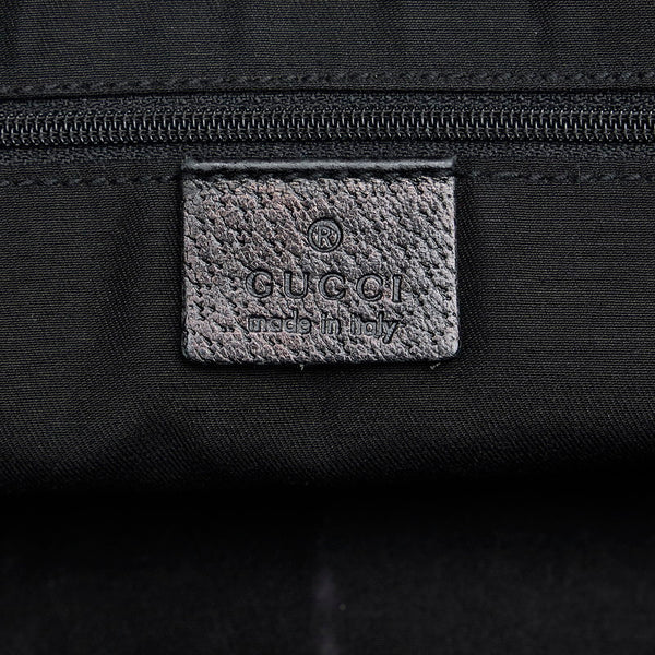 グッチ GGキャンバス プリンシー シェリーライン ハンドバッグ 161720 ブラック キャンバス レザー レディース GUCCI 【中古】