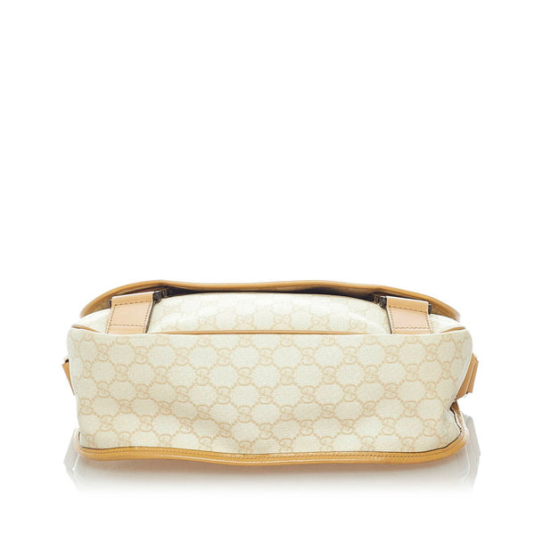 グッチ GGスプリーム ショルダーバッグ 201732 ベージュ レザー PVC レディース GUCCI 【中古】