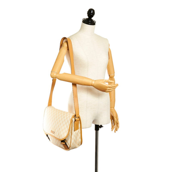 グッチ GGスプリーム ショルダーバッグ 201732 ベージュ レザー PVC レディース GUCCI 【中古】