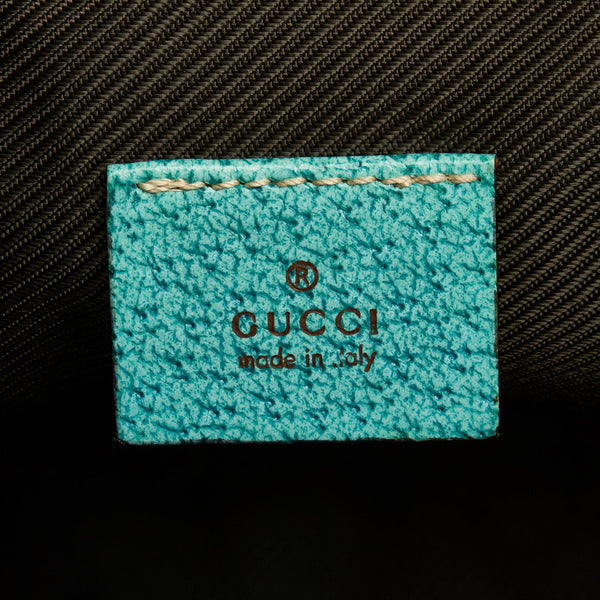 グッチ ＧGキャンバス ハンドバッグ 124542 ベージュ ブルー キャンバス レザー レディース GUCCI 【中古】