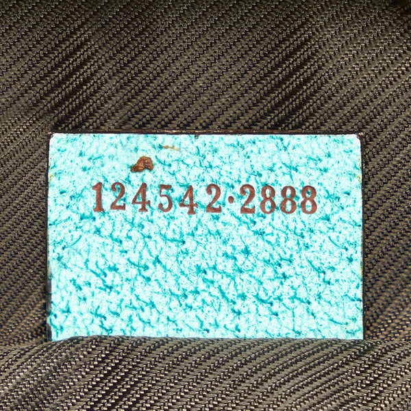 グッチ ＧGキャンバス ハンドバッグ 124542 ベージュ ブルー キャンバス レザー レディース GUCCI 【中古】