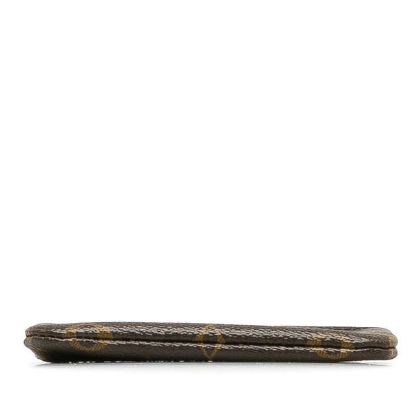 ルイ ヴィトン モノグラム ポシェット クレ コインケース キーケース 小銭入れ　 M62650 ブラウン PVC レザー レディース LOUIS VUITTON 【中古】