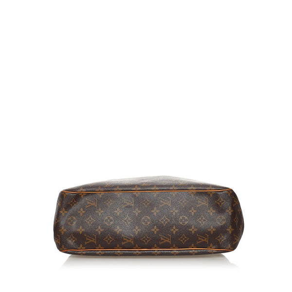 ルイ ヴィトン モノグラム バティニョール オリゾンタル トートバッグ M51154 ブラウン PVC レザー レディース LOUIS VUITTON 【中古】