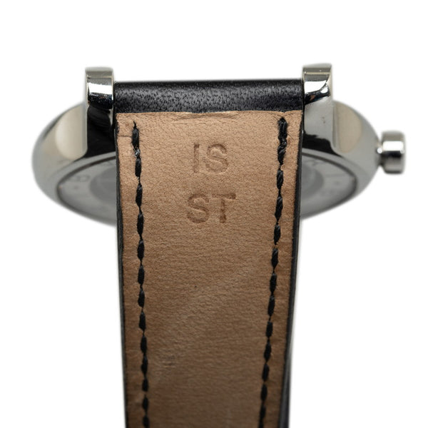 ブルガリ ソロテンポ 腕時計 ST35S クオーツ ブラック文字盤 ステンレススチール レザー メンズ BVLGARI 【中古】