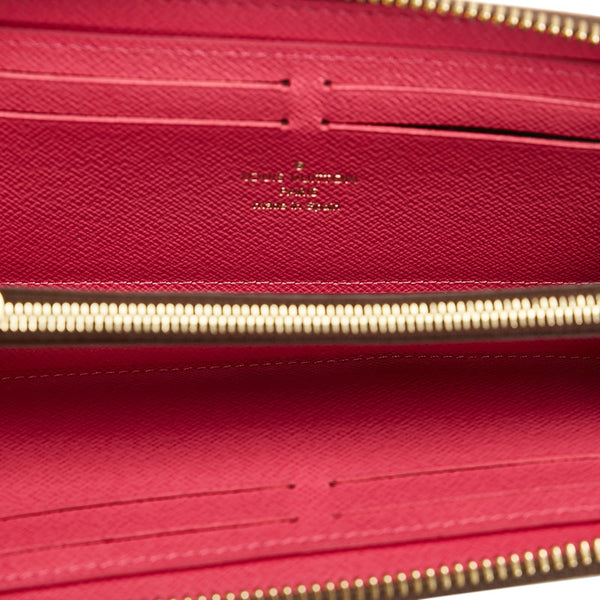 ルイ ヴィトン モノグラム ポルトフォイユ クレマンス ラウンドファスナー 長財布 M64201 ブラウンピンク PVC レディース LOUIS VUITTON 【中古】