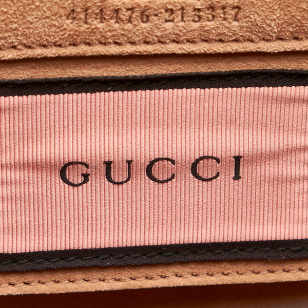 グッチ ゴーストプリントスター トートバッグ ショルダーバッグ 2WAY 414476  ブラック イエロー ブルー レザー レディース GUCCI 【中古】