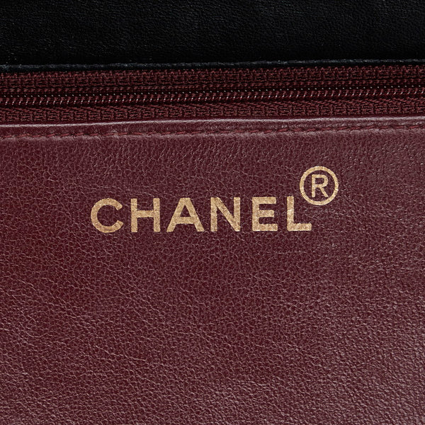 シャネル マトラッセ プッシュロック チェーン ショルダーバッグ ブラック レザー レディース CHANEL 【中古】