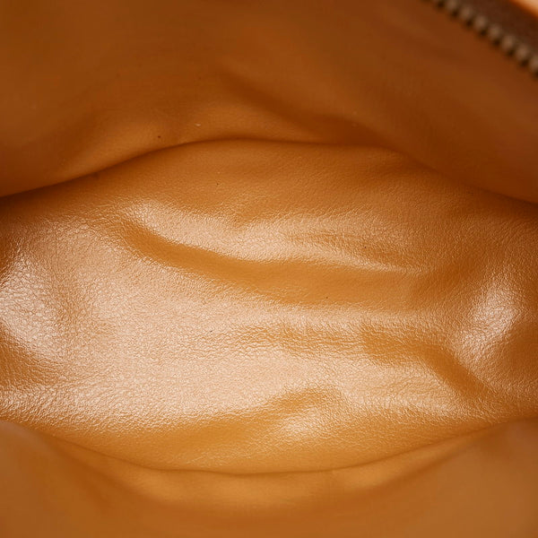 セリーヌ マカダム ポーチ ブラウン PVC レザー ユニセックス CELINE 【中古】