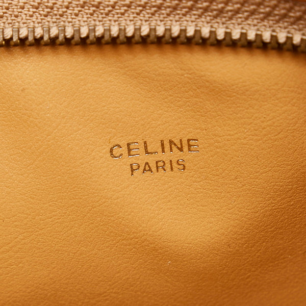 セリーヌ マカダム ポーチ ブラウン PVC レザー ユニセックス CELINE 【中古】