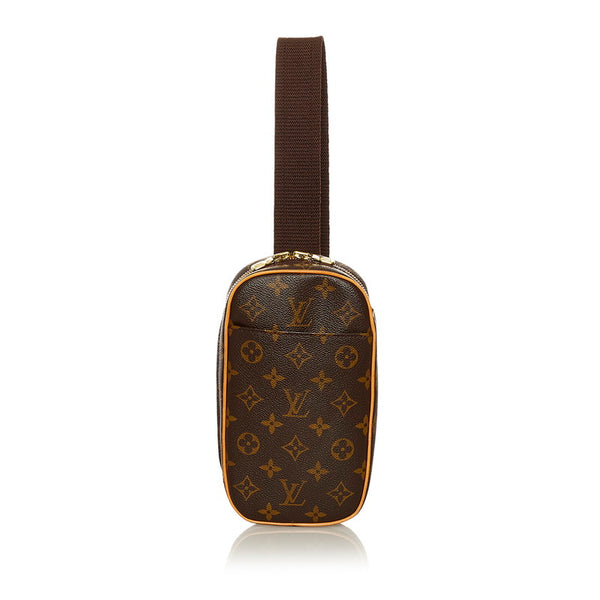 ルイ ヴィトン モノグラム ポシェットガンジュ ボディバッグ ウエストバッグ M51870 ブラウン PVC レザー メンズ LOUIS VUITTON 【中古】