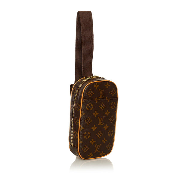 ルイ ヴィトン モノグラム ポシェットガンジュ ボディバッグ ウエストバッグ M51870 ブラウン PVC レザー メンズ LOUIS VUITTON 【中古】