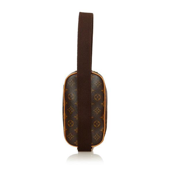 ルイ ヴィトン モノグラム ポシェットガンジュ ボディバッグ ウエストバッグ M51870 ブラウン PVC レザー メンズ LOUIS VUITTON 【中古】