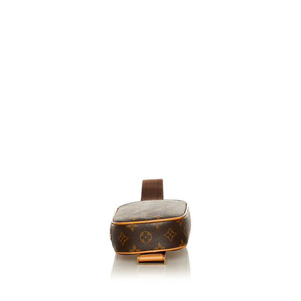ルイ ヴィトン モノグラム ポシェットガンジュ ボディバッグ ウエストバッグ M51870 ブラウン PVC レザー メンズ LOUIS VUITTON 【中古】