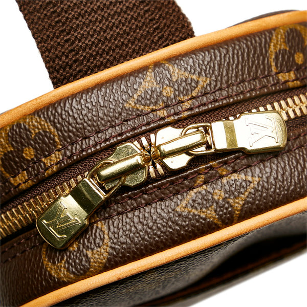 ルイ ヴィトン モノグラム ポシェットガンジュ ボディバッグ ウエストバッグ M51870 ブラウン PVC レザー メンズ LOUIS VUITTON 【中古】