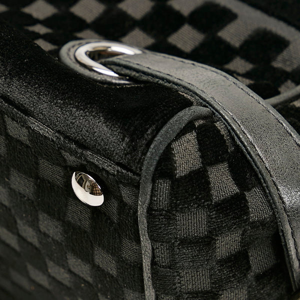 シャネル ココマーク チェーンショルダーバッグ  ブラック スウェード レザー レディース CHANEL 【中古】