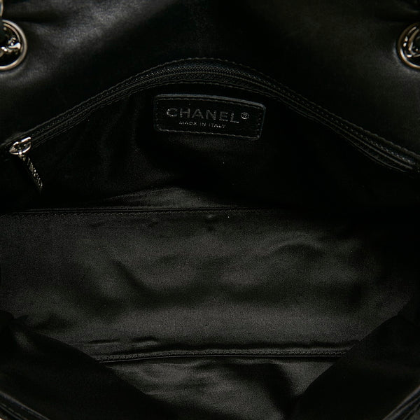 シャネル ココマーク チェーンショルダーバッグ  ブラック スウェード レザー レディース CHANEL 【中古】