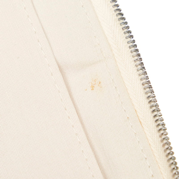 エルメス ニューフールトゥ パース GM ラウンドファスナー 長財布 マルチケース オレンジ ホワイト キャンバス レディース HERMES 【中古】