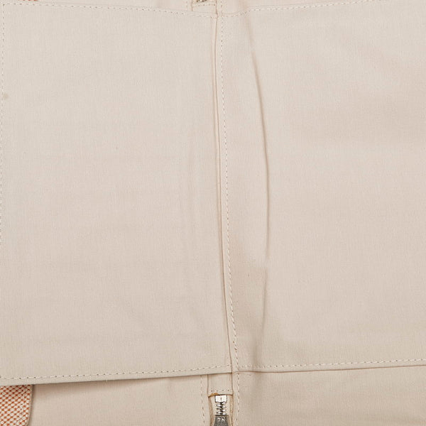 エルメス ニューフールトゥ パース GM ラウンドファスナー 長財布 マルチケース オレンジ ホワイト キャンバス レディース HERMES 【中古】