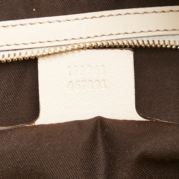 グッチ バンブー ハンドバッグ 169961 ホワイト レザー レディース GUCCI 【中古】