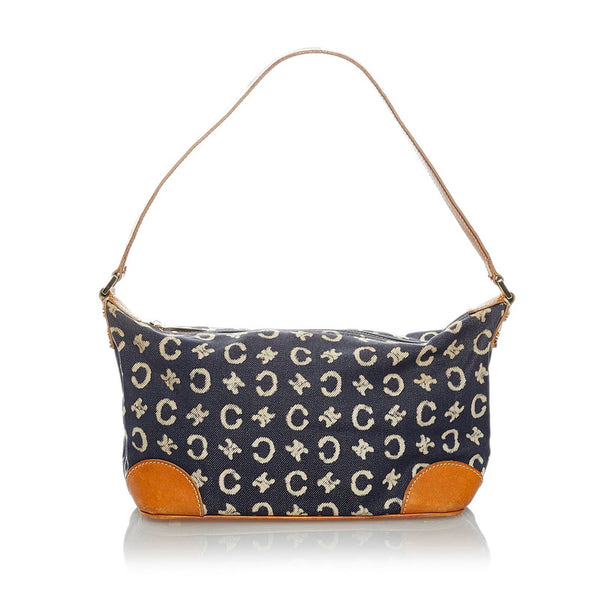 セリーヌ ネイビー デニム ワンショルダー レディース CELINE 【中古】