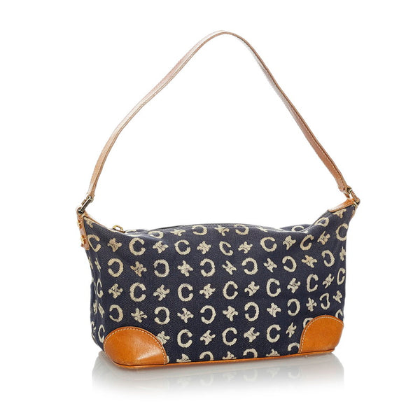 セリーヌ ネイビー デニム ワンショルダー レディース CELINE 【中古】