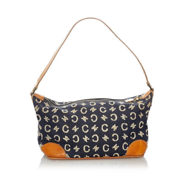 セリーヌ ネイビー デニム ワンショルダー レディース CELINE 【中古】