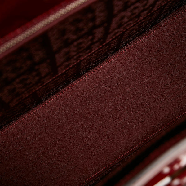 カルティエ ハッピーバースデー ハンドバッグ ボルドー エナメル レディース CARTIER 【中古】