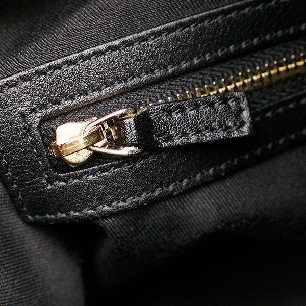 グッチ バンブー ハンドバッグ ショルダーバッグ 2WAY 169961 ブラック レザー レディース GUCCI 【中古】