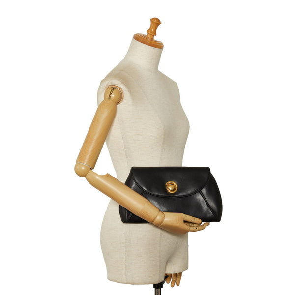 カルティエ パンサー パンテール ゴールド金具 クラッチバッグ セカンドバッグ ブラック レザー レディース CARTIER 【中古】