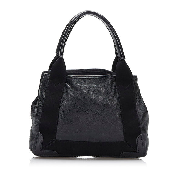 バレンシアガ ネイビー カバXS ハンドバッグ ショルダーバッグ 2WAY 542018 ブラック レザー レディース BALENCIAGA 【中古】