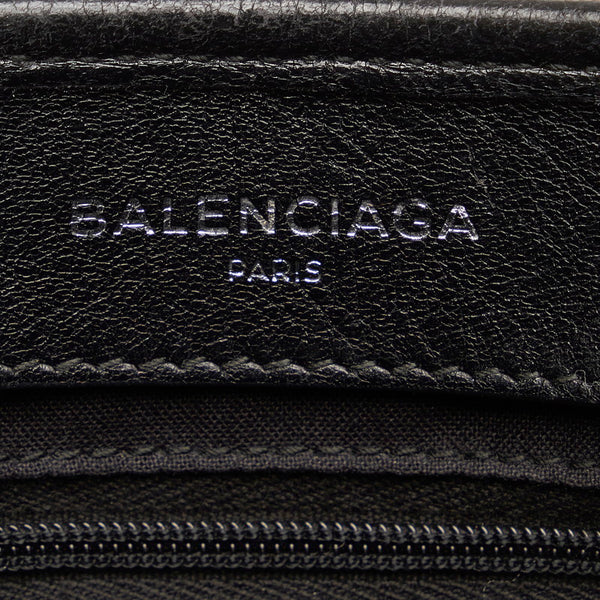 バレンシアガ ネイビー カバXS ハンドバッグ ショルダーバッグ 2WAY 542018 ブラック レザー レディース BALENCIAGA 【中古】