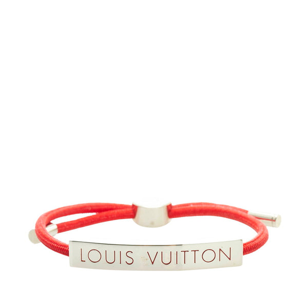 ルイ ヴィトン ブラスレ LVスペース ブレスレット M00274 ルージュ レッド メタル メンズ LOUIS VUITTON 【中古】
