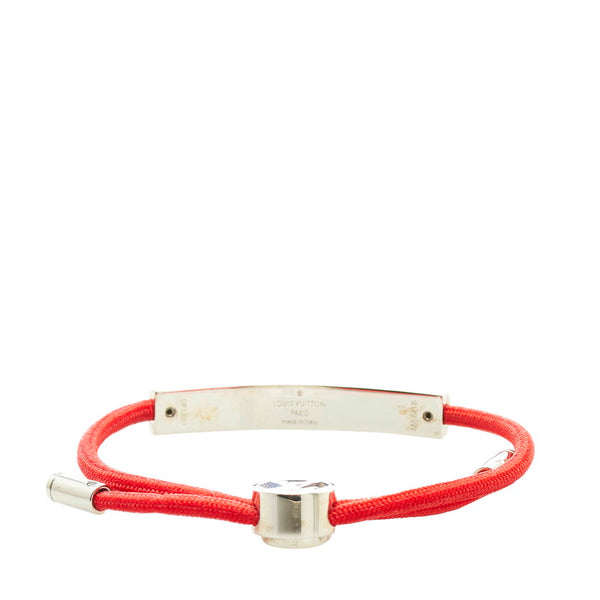 ルイ ヴィトン ブラスレ LVスペース ブレスレット M00274 ルージュ レッド メタル メンズ LOUIS VUITTON 【中古】