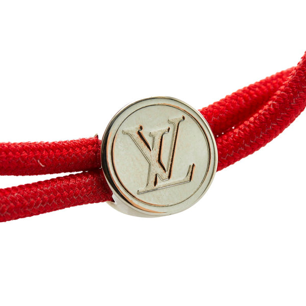 ルイ ヴィトン ブラスレ LVスペース ブレスレット M00274 ルージュ レッド メタル メンズ LOUIS VUITTON 【中古】