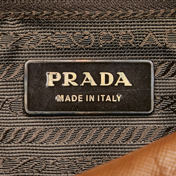プラダ サフィアーノ ハンドバッグ ブラウン レザー レディース PRADA 【中古】