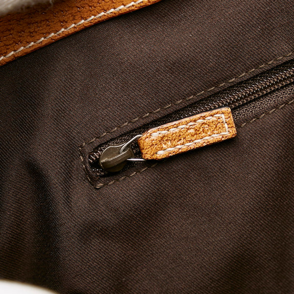 グッチ GGキャンバス ハンドバッグ トートバッグ 113019 ベージュ カーキ キャンバス レザー レディース GUCCI 【中古】