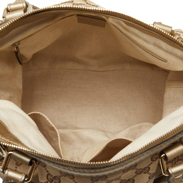 グッチ GGキャンバス スーキー ハンドバッグ ショルダーバッグ 2WAY 247902 ベージュ ゴールド キャンバス レザー レディース GUCCI 【中古】