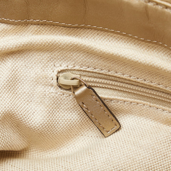 グッチ GGキャンバス スーキー ハンドバッグ ショルダーバッグ 2WAY 247902 ベージュ ゴールド キャンバス レザー レディース GUCCI 【中古】