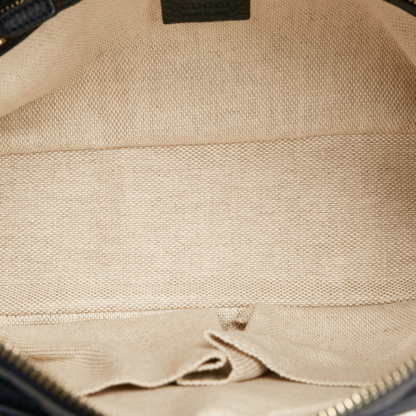 グッチ ソーホー インターロッキングG チェーン ショルダーバッグ 308983 ネイビー レザー レディース GUCCI 【中古】