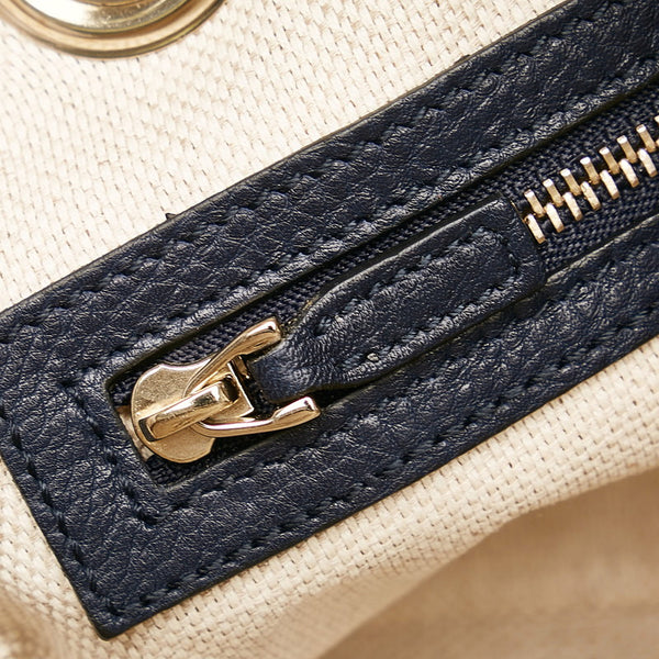 グッチ ソーホー インターロッキングG チェーン ショルダーバッグ 308983 ネイビー レザー レディース GUCCI 【中古】