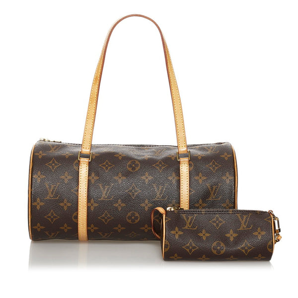 ルイ ヴィトン モノグラム パピヨン30 ハンドバッグ M51385 ブラウン PVC レザー レディース LOUIS VUITTON 【中古】