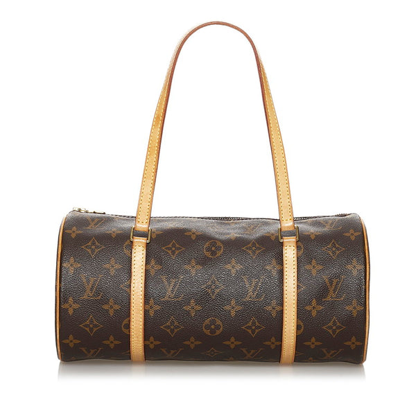 ルイ ヴィトン モノグラム パピヨン30 ハンドバッグ M51385 ブラウン PVC レザー レディース LOUIS VUITTON 【中古】