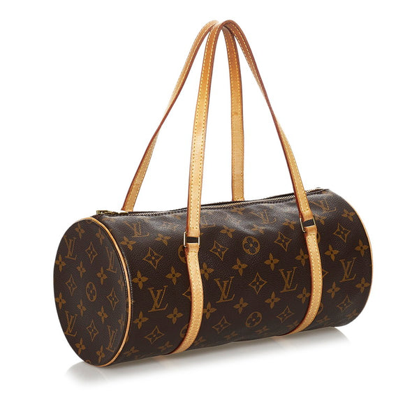 ルイ ヴィトン モノグラム パピヨン30 ハンドバッグ M51385 ブラウン PVC レザー レディース LOUIS VUITTON 【中古】